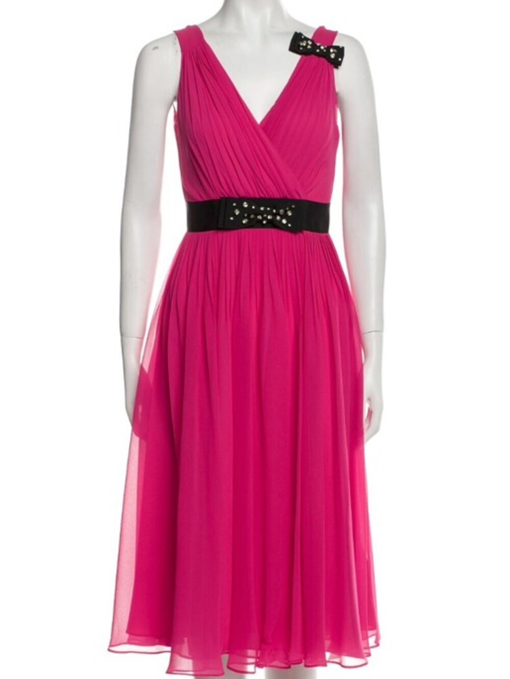Kate Spade New York Pink Pleated Midi Dress Size 2